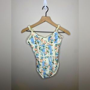 Fitted one piece swimsuit